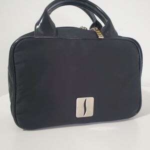 Sephora Black Cosmetic Bag with Silver Accent